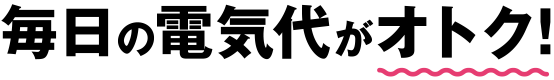 毎日の電気代がオトク!
